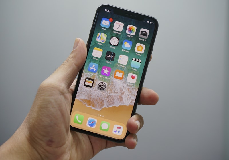 Smartphone showing wireless service connectivity